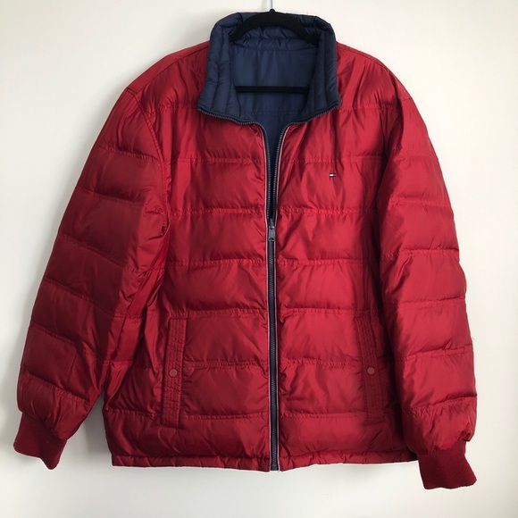 TOMMY HILFIGER REVERSIBLE MENS WINTER JACKET - Picture 1 of 7